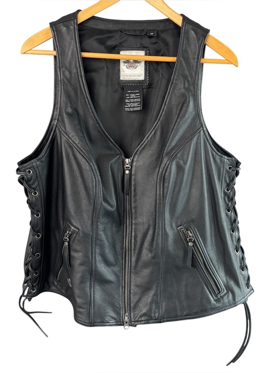 Harley-Davidson Jackets & Blazers - Harley-Davidson Avenue Black Leather Vest